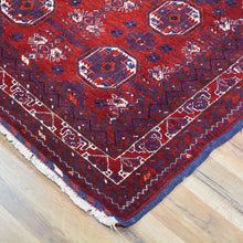 Load image into Gallery viewer, Hand-Knotted Red Color Turkmen Design Wool Handmade Rug (Size 3.1 X 8.11) Cwral-10077