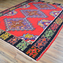 Load image into Gallery viewer, Hand-Woven Reversible Turkish Bessarabian Kilim Handmade Wool Rug (Size 7.2 X 10.5) Cwral-10083
