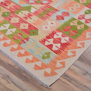 Hand-Woven Reversible Momana Kilim Handmade Wool Rug (Size 10.0 X 12.6) Cwral-10086