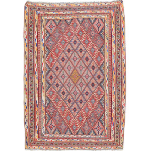 Multi-Weave Tribal Mashwani Sumak Handmade Geometric Design Rug (Size 2.10 X 4.0) Cwral-10116