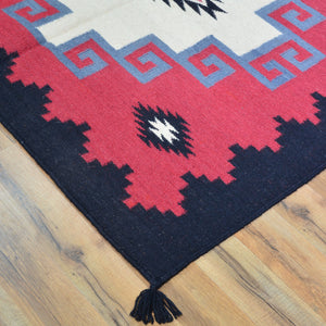 Hand-Woven Oriental Reversible Southwestern Design Handmade Rug (Size 4.3 X 6.0) Cwral-10119