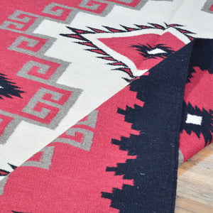 Hand-Woven Oriental Reversible Southwestern Design Handmade Rug (Size 5.2 X 7.2) Cwral-10128