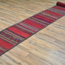 Load image into Gallery viewer, Hand-Woven Old Turkish Kilim Oriental Tribal Handmade Wool Rug (Size 1.9 X 13.11) Cwral-10146