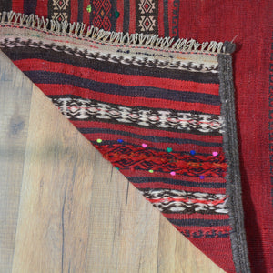 Hand-Woven Old Turkish Kilim Oriental Tribal Handmade Wool Rug (Size 1.9 X 13.11) Cwral-10146