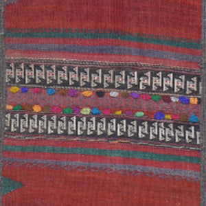 Hand-Woven Old Turkish Kilim Oriental Tribal Handmade Wool Rug (Size 1.9 X 13.11) Cwral-10146