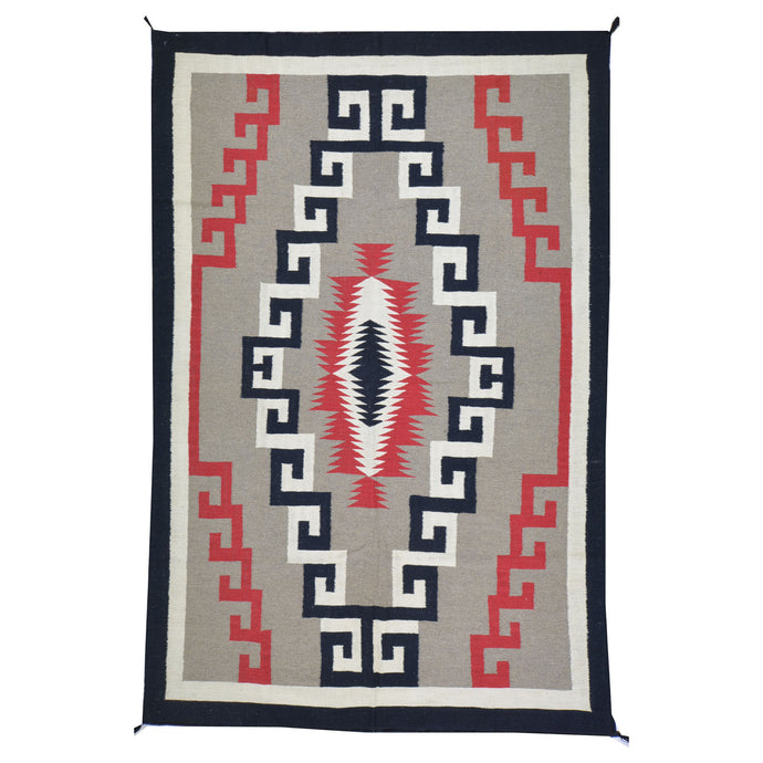 Hand-Woven Reversible Southwestern Design Handmade Wool Kilim (Size 5.9 X 8.9) Cwral-10341
