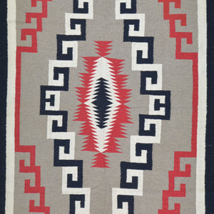 Hand-Woven Reversible Southwestern Design Handmade Wool Kilim (Size 5.9 X 8.9) Cwral-10341