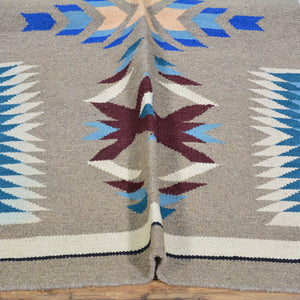 Hand-Woven Reversible Southwestern Design Handmade Wool Kilim (Size 6.0 X 8.11) Cwral-10344