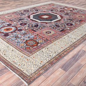 Hand-Knotted Egyptian Mumluk Design Oriental Handmade Rug (Size 8.10 X 12.0) Cwral-10407