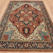 Load image into Gallery viewer, Hand-Knotted Traditional Heriz Design Oriental Handmade Wool Rug (Size 6.1 X 9.2) Cwral-10419