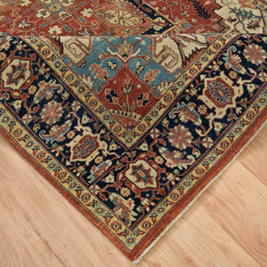 Hand-Knotted Traditional Heriz Design Oriental Handmade Wool Rug (Size 6.1 X 9.2) Cwral-10419