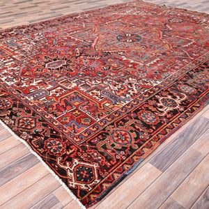 Hand-Knotted Vintage Persian Heriz Oriental Handmade Wool Rug (Size 8.5 X 11.8) Cwral-10431