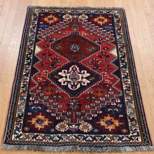 Load image into Gallery viewer, Hand-Knotted Vintage Persian Shiraz Oriental Handmade Wool Rug (Size 3.8 X 5.4) Cwral-10440