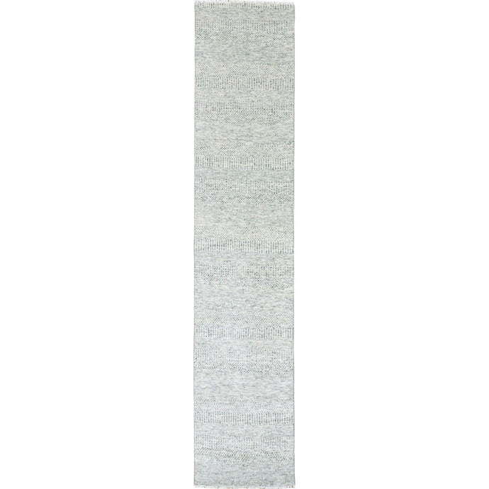 Hand-Knotted Modern Contemporary Design Oriental Handmade Rug (Size 2.6 X 12.1) Cwral-10446