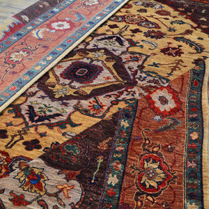 Hand-Knotted Afghan Tribal Traditional Design Handmade Wool Rug (Size 8.11 X 11.5) Cwral-10473