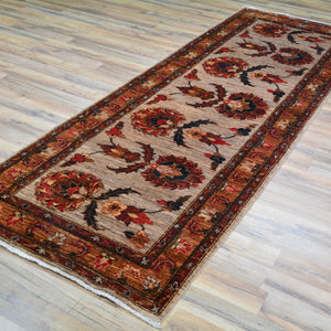 Hand-Knotted Oriental Tribal Chobi Oushak Design 100% Wool Rug (Size 3.0 X 8.8) Cwral-10476