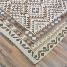 Load image into Gallery viewer, Hand-Woven Reversible Momana Kilim Handmade Oriental Wool Rug (Size 9.10 X 13.3) Cwral-10503
