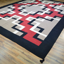 Load image into Gallery viewer, Hand-Woven Reversible Southwestern Design Handmade Wool Kilim (Size 9.10 X 14.0) Cwral-10506