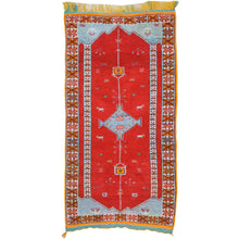 Load image into Gallery viewer, Hand-Knotted Vintage Algerian Tribal Handmade 100% Wool Rug (Size 3.3 X 6.2) Cwral-10512
