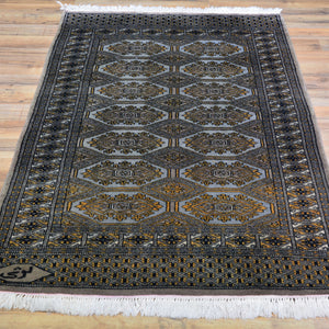 Hand-Knotted Tribal Bokhara Jaldar Handmade 100% Wool Rug (Size 3.2 X 5.0) Cwral-10515