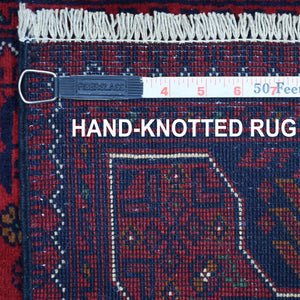 Hand-Knotted Fine Afghan Tribal Khal Mohammadi Design 100% Wool Rug (Size 2.7 X 9.7) Cwral-10521