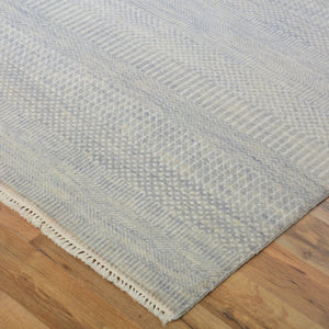 Hand-Knotted Modern Contemporary Design Wool & Silk Rug (Size 8.0 X 10.2) Cwral-10545