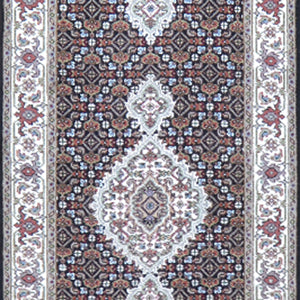 Hand-Knotted Oriental Mahi Design Handmade Wool & Silk Rug (Size 2.6 X 25.0) Cwral-10551