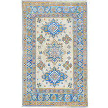 Load image into Gallery viewer, Hand-Knotted Handmade Colorful Geometric Design Wool Rug (Size 3.1 X 4.10) Cwral-10620