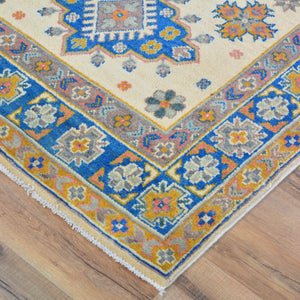 Hand-Knotted Handmade Colorful Geometric Design Wool Rug (Size 3.1 X 4.10) Cwral-10620