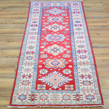 Load image into Gallery viewer, Hand-Knotted Kazak Tribal Design 100% Wool Handmade Rug (Size 2.1 X 5.5) Cwral-10626