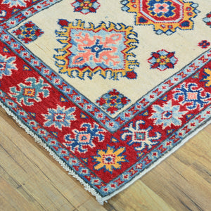 Hand-Knotted Kazak Tribal Design 100% Wool Handmade Rug (Size 2.0 X 5.9) Cwral-10629