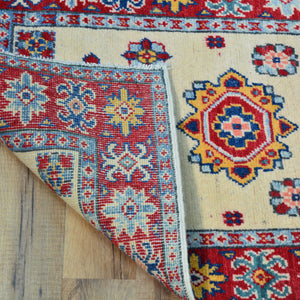 Hand-Knotted Kazak Tribal Design 100% Wool Handmade Rug (Size 2.0 X 5.9) Cwral-10629