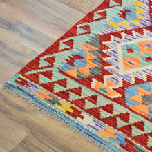 Load image into Gallery viewer, Hand-Woven Reversible Momana Kilim Handmade Wool Rug (Size 2.10 X 13.0) Cwral-10641