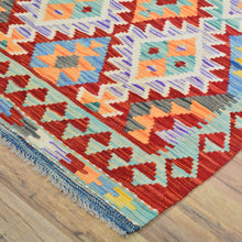 Load image into Gallery viewer, Hand-Woven Reversible Momana Kilim Handmade Wool Rug (Size 2.10 X 13.0) Cwral-10641