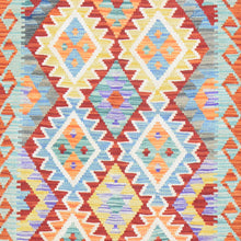 Load image into Gallery viewer, Hand-Woven Reversible Momana Kilim Handmade Wool Rug (Size 2.10 X 13.0) Cwral-10641