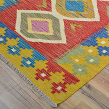 Load image into Gallery viewer, Hand-Woven Reversible Momana Kilim Handmade Wool Rug (Size 2.7 X 12.8) Cwral-10644