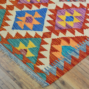 Hand-Woven Reversible Momana Kilim Handmade Wool Rug (Size 2.7 X 13.3) Cwral-10653