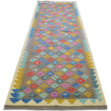 Load image into Gallery viewer, Hand-Woven Reversible Momana Kilim Handmade Wool Rug (Size 2.10 X 9.8) Cwral-10659