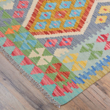 Load image into Gallery viewer, Hand-Woven Reversible Momana Kilim Handmade Wool Rug (Size 2.10 X 9.9) Cwral-10662