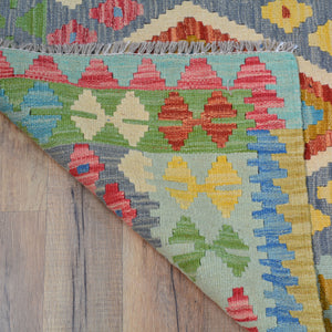 Hand-Woven Reversible Momana Kilim Handmade Wool Rug (Size 2.10 X 9.9) Cwral-10662