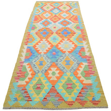 Load image into Gallery viewer, Hand-Woven Reversible Momana Kilim Handmade Wool Rug (Size 2.10 X 9.7) Cwral-10665