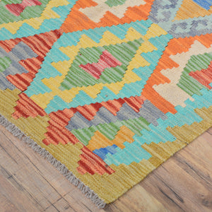 Hand-Woven Reversible Momana Kilim Handmade Wool Rug (Size 2.10 X 9.7) Cwral-10665