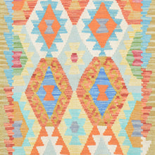 Load image into Gallery viewer, Hand-Woven Reversible Momana Kilim Handmade Wool Rug (Size 2.10 X 9.7) Cwral-10665