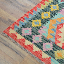 Load image into Gallery viewer, Hand-Woven Reversible Momana Kilim Handmade Wool Rug (Size 2.8 X 9.7) Cwral-10671