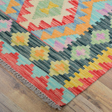 Load image into Gallery viewer, Hand-Woven Reversible Momana Kilim Handmade Wool Rug (Size 2.8 X 9.7) Cwral-10671