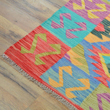 Load image into Gallery viewer, Hand-Woven Reversible Momana Kilim Handmade Wool Rug (Size 2.9 X 9.9) Cwral-10674