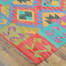 Load image into Gallery viewer, Hand-Woven Reversible Momana Kilim Handmade Wool Rug (Size 2.9 X 9.9) Cwral-10674