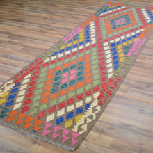 Load image into Gallery viewer, Hand-Woven Reversible Momana Kilim Handmade Wool Rug (Size 2.11 X 9.5) Cwral-10677