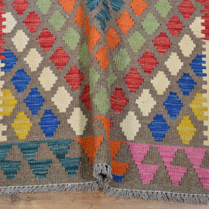 Hand-Woven Reversible Momana Kilim Handmade Wool Rug (Size 2.11 X 9.5) Cwral-10677