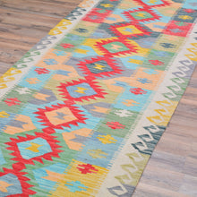 Load image into Gallery viewer, Hand-Woven Reversible Momana Kilim Handmade Wool Rug (Size 2.8 X 10.3) Cwral-10683